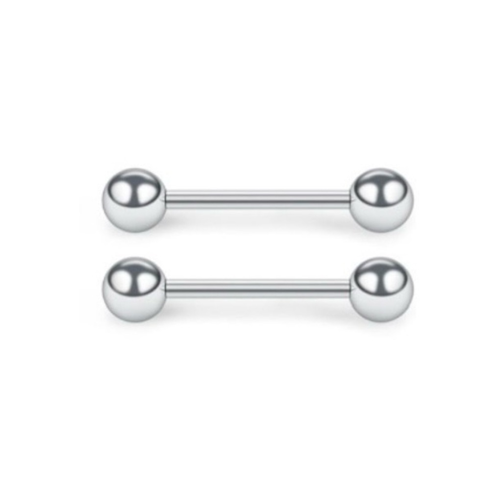 Stainless Steel Straight Barbell Jewelry with Balls